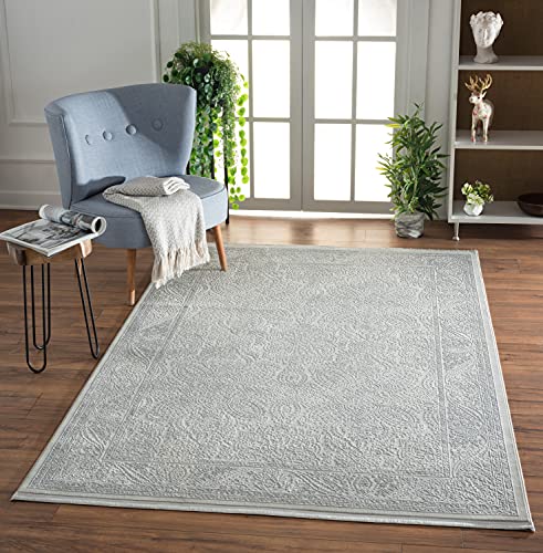 Mia´s Teppiche Sophia Wohnzimmer Grau 80x150 cm Kurzflor von Mias Teppiche