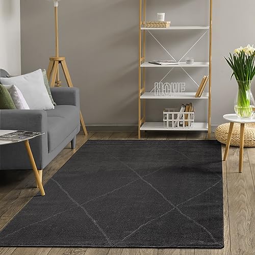Mia's Teppiche Thing, nachhaltiger und umweltbewusster Designer-Teppich, weich & pflegeleicht, 3D-Effekt, waschbar, Flor aus 100% recyceltem Polyester. von Mias Teppiche