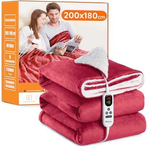 Heizdecke mit Abschaltautomatik 180x200cm, OB-008 rot Heizdecke mit Abschaltautomatik 180x200cm, OB-008 rot von Mia&Coco