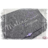 Zeugnismappesternfilz Flieder Jungen Mädchen Jungepersonalisiertname Einschulung Zeugnis Schulstart von MiaAnin