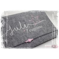 Zeugnismappesternfilz Rosa Jungen Mädchen Jungepersonalisiertname Einschulung Zeugnis Schulstart von MiaAnin
