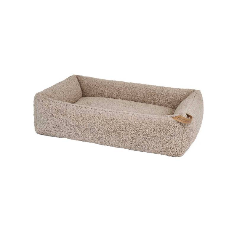 MiaCara - Senso Box Hundebett S - greige/Bezug Bouclé 100% Polyester/Füllung 100% Polyurethan/LxBxH 70x55x20cm/ Liegefläche 44x30cm von MiaCara