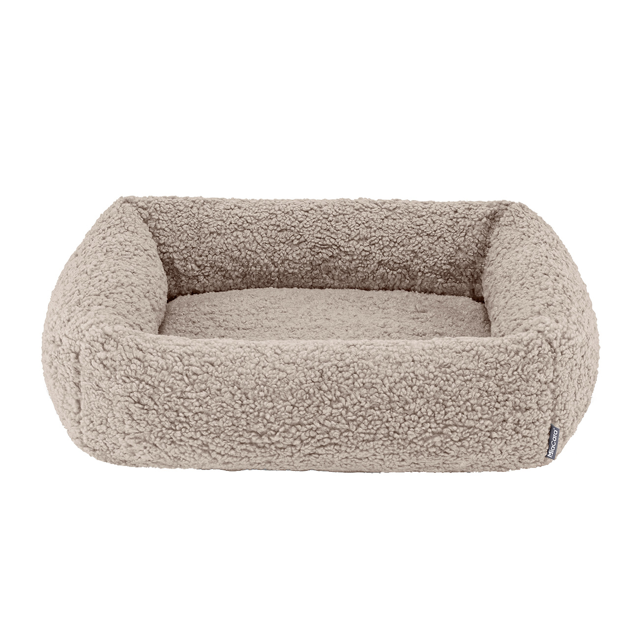 MiaCara - Senso Box Katzenbett - greige/Bezug Bouclé 100% Polyester/Füllung 100% Polyester/LxBxH 40x40x15cm von MiaCara