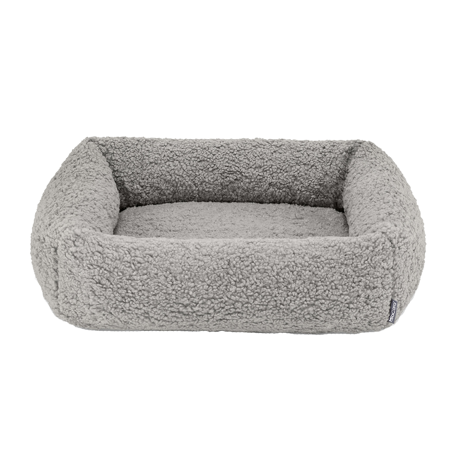 MiaCara - Senso Box Katzenbett - kiesel/Bezug Bouclé 100% Polyester/Füllung 100% Polyester/LxBxH 40x40x15cm von MiaCara