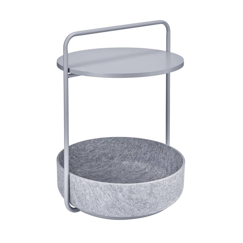MiaCara - Tavolino Beistelltisch mit Katzenkorb - beton/pulverbeschichtet/Tischplatte MDF/Korb Vlies (100% recyceltes Polyester) von MiaCara