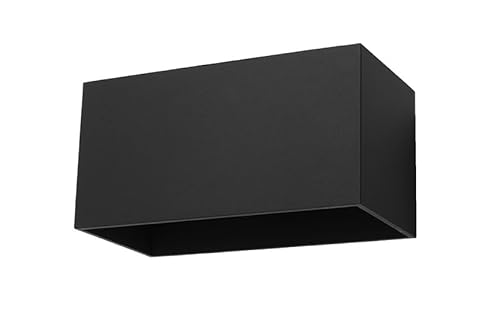 MiaLux DIXON MAXI Wandleuchte | Modernes Design Mit Rechteckigem Schirm | Aus Aluminium Mit Austauschbarem G9, 2 x 40 W | Schwarz, 20 x 12 x 10 cm von MiaLux