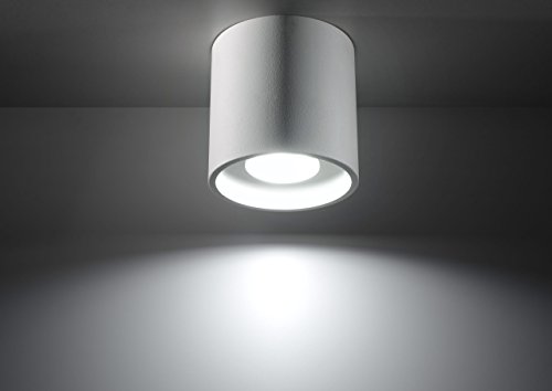 MiaLux GAJA 1 LED-Deckenleuchte - Minimalistische Eleganz – GU10-Fassung – Glühbirne Enthalten – Deckenleuchten Lampe für Innen - Deckenleuchte Wohnzimmer 1x10W LED –10x10x10 cm – Weiße von MiaLux