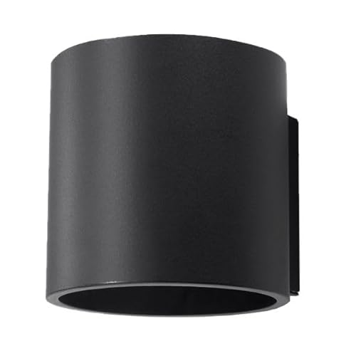 MiaLux GAJA Downlight Wandleuchte | Modernes Design Mit Zylindrischer Form | Aus Aluminium Mit 1 x Austauschbarem G9-Leuchtmittel | Schwarz, 10 x 12 x 10 cm von MiaLux