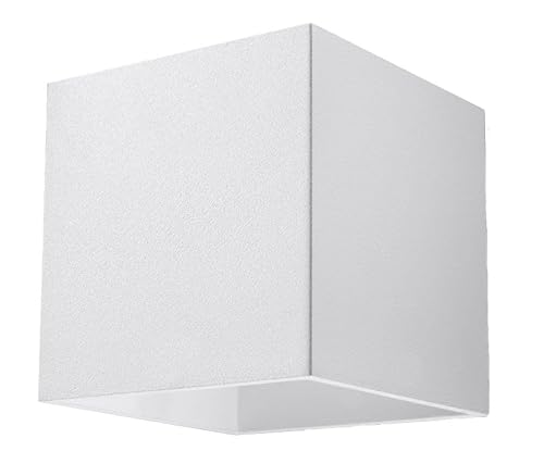 MiaLux KEIRA 1 Wandleuchte | Modernes Design Mit Rechteckigem Schirm | Aus Aluminium Mit Austauschbarem G9-Leuchtmittel, 1 x 40 W | Weiß, 10 x 12 x 10 cm von MiaLux