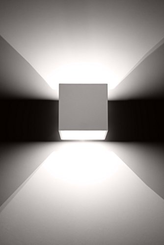 MiaLux KEIRA 1 Wandleuchte | Modernes Design Mit Rechteckigem Schirm | Aus Aluminium Mit Austauschbarem G9-Leuchtmittel, 1 x 40 W | Weiß, 10 x 12 x 10 cm von MiaLux