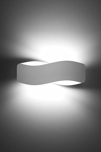 MiaLux Wandleuchte Wandlampe Innen – Wandbeleuchtung – Led-wandleuchte Innen – Wandstrahler Innen – Zauberstab Geführt – Glühbirne im Lieferumfang Enthalten – CRISTINA 40 Weiß - G9-Fassung von MiaLux