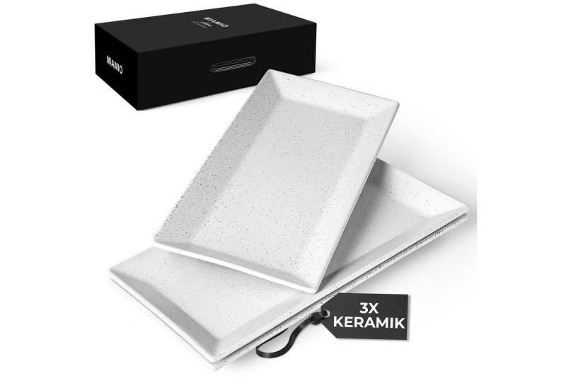 MiaMio Servierplatte Servierplatten Set 3-teilige / Ästhetische Servierteller Klein von MiaMio