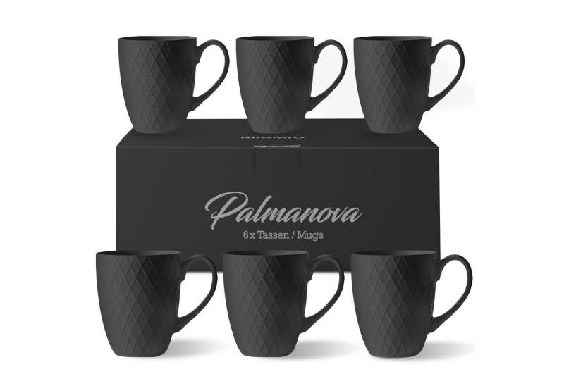 MiaMio Tasse 6 x 400 ml – Kaffeetassen Set / Becher– Moderne Keramik Matt, Keramik von MiaMio