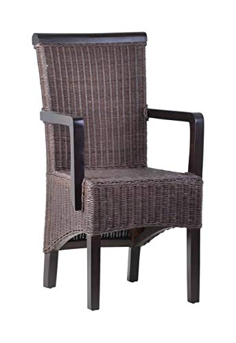 MiaMöbel Armlehnstuhl Rattan 53x98x49 cm Modern Massivholz Rattan Mahagoni Braun MiaMöbel Armlehnstuhl Rattan 53x98x49 cm Modern Massivholz Rattan Mahagoni Braun von MiaMöbel