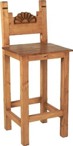 MiaMöbel Barhocker Mexico Möbel 50x105x45 cm Landhausstil Massivholz Pinie Honig von MiaMöbel