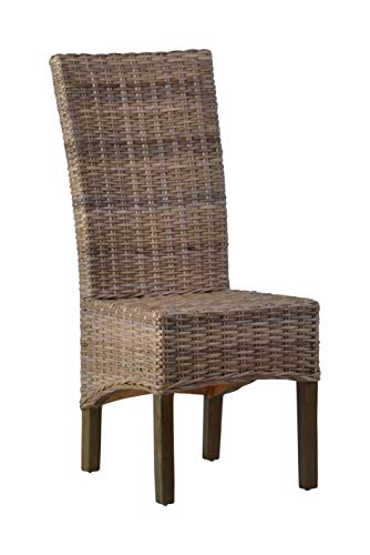 MiaMöbel Esszimmerstuhl 47x105x59 cm Modern Rattan Rattan Natur von MiaMöbel