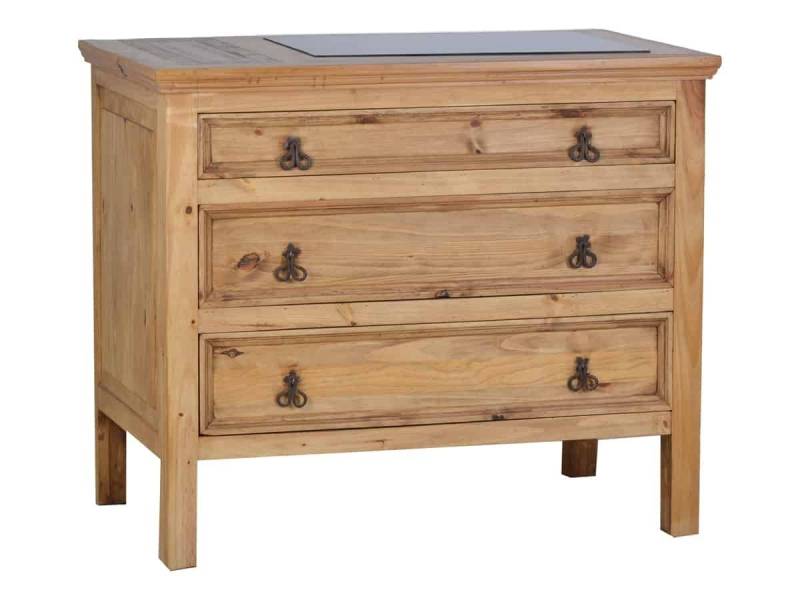 MiaMöbel Herdumbauschrank Mexico aus massivem Pinienholz Honig von MiaMöbel