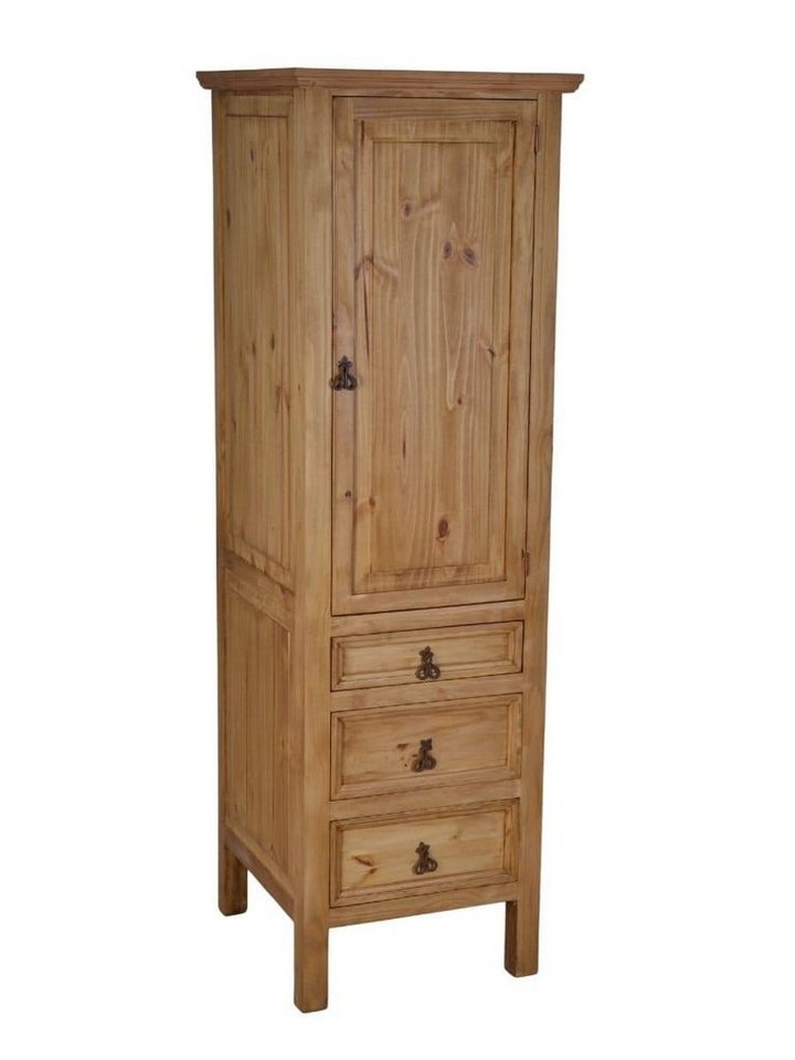 MiaMöbel Hochschrank Mexico aus massivem Pinienholz Honig von MiaMöbel