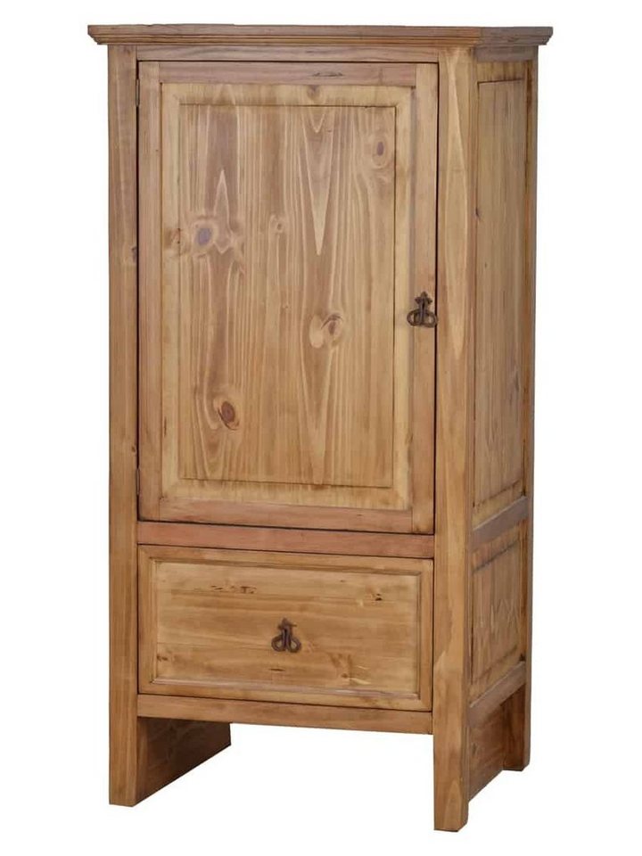 MiaMöbel Hochschrank Mexico aus massivem Pinienholz Honig von MiaMöbel