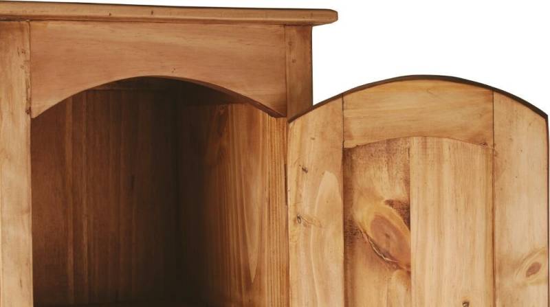 MiaMöbel Hochschrank Mexico aus massivem Pinienholz Honig von MiaMöbel