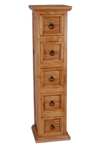 MiaMöbel Kommode Mexico Möbel 32x120x31 cm Landhausstil Massivholz Pinie Honig von MiaMöbel