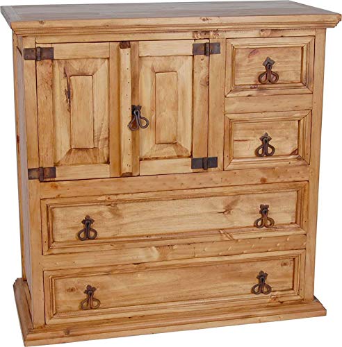 MiaMöbel Kommode Mexico Möbel 88x92x41 cm Landhausstil Massivholz Pinie Honig von MiaMöbel