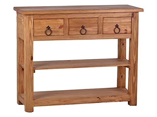 MiaMöbel Konsole Mexico Möbel 110x90x40 cm Landhausstil Massivholz Pinie Honig von MiaMöbel