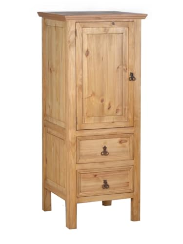 MiaMöbel Küchenmodul Mexico Möbel 63x155x65 cm Landhausstil Massivholz Pinie Honig von MiaMöbel