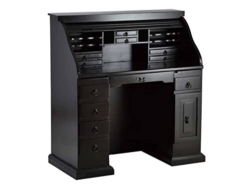 MiaMöbel Sekretär Mexico Kolonial 124x125x58 cm Mexico Möbel Kolonialstil Massivholz Pinie Kolonialstil von MiaMöbel