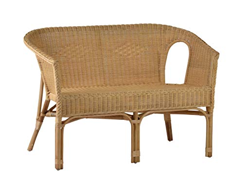 MiaMöbel Sofa Rattan 109x58x75 cm Modern Rattan Honig von MiaMöbel