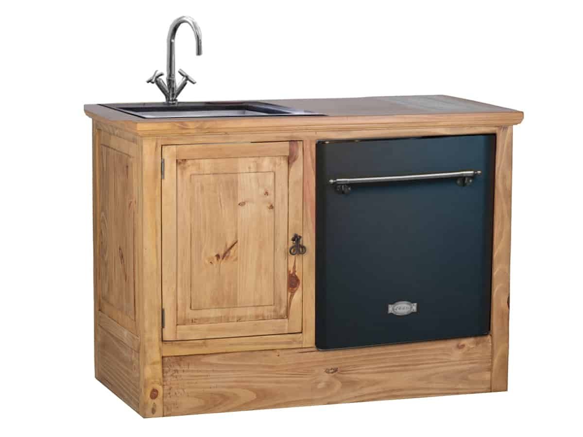 MiaMöbel Spülenschrank Mexico aus massivem Pinienholz Honig von MiaMöbel