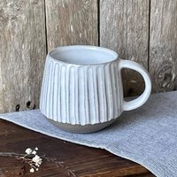 Handgemachte Weiße Tasse /Handgemachte Keramiktasse /Keramik Kaffeetasse /Weiße Teetasse Geschnitztes Geschenk Handgemachte Weiße Tasse /Handgemachte Keramiktasse /Keramik Kaffeetasse /Weiße Teetasse Geschnitztes Geschenk von MiaZoiCeramics