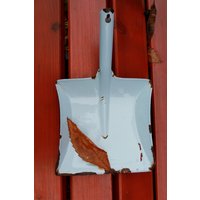 Kleines Emaille Kehrblech, Kinderkehrblech, Müllschaufel, Blechschaufel, Landhausdeko von MiabellaImPott