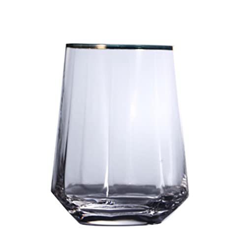 Transparente Glastasse Milchbecher Trinkbecher Kristall Achteckiges Glas Wasserbecher Glasmaterial 4 Farben Zur Auswahl Set Mit Weinbechern Aus Glas von Miaelle