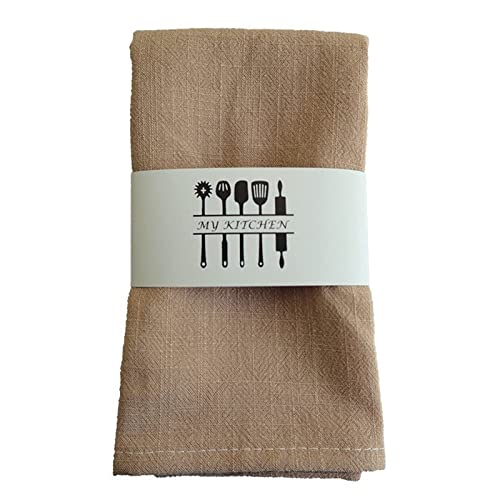 Pack of 12 Rustic Natural Cotton Fabric Napkins, Set of 12, Soft, Comfortable and Reusable, Linen Napkins, Cloth for Wedding Party and Party Decoration Set von Mialily
