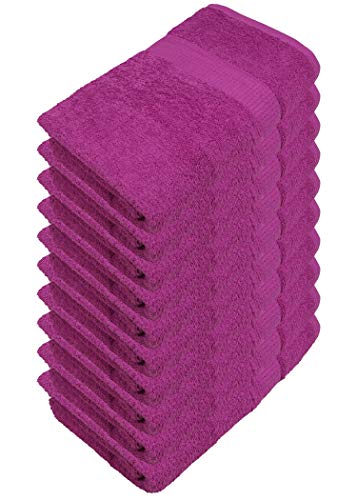 Miamar 10 er Set Gästetuch 30 x 50 cm weich saugstark in 15 Farben erhätlich 500g/m² 100% Baumwolle Öko-Tex Pink von Miamar