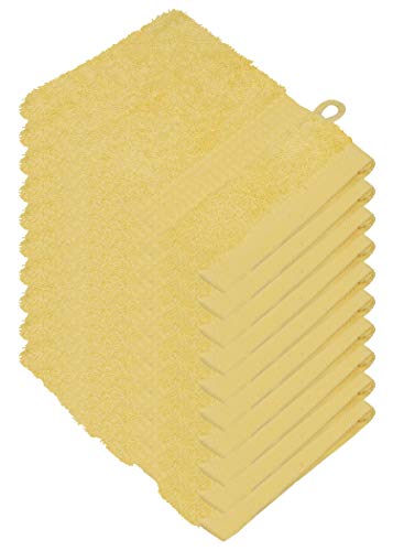 Miamar 10 er Set Waschhandschuh 15 x 21 cm weich saugstark in 15 Farben erhätlich 500g/m² 100% Baumwolle Öko-Tex Gelb Miamar 10 er Set Waschhandschuh 15 x 21 cm weich saugstark in 15 Farben erhätlich 500g/m² 100% Baumwolle Öko-Tex Gelb von Miamar