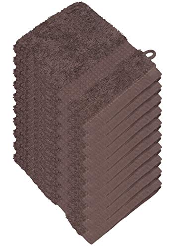 Miamar 10 er Set Waschhandschuh 15 x 21 cm weich saugstark in 15 Farben erhätlich 500g/m² 100% Baumwolle Öko-Tex Walnuß Miamar 10 er Set Waschhandschuh 15 x 21 cm weich saugstark in 15 Farben erhätlich 500g/m² 100% Baumwolle Öko-Tex Walnuß von Miamar