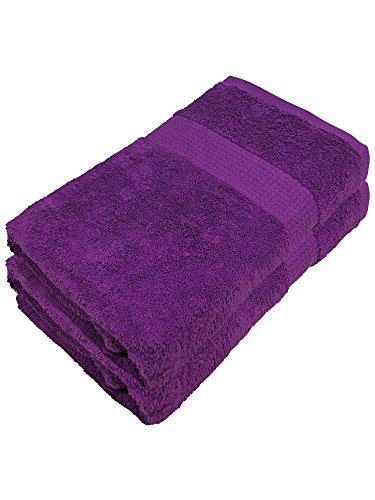 Miamar 2 er Set Saunatuch 80 x 200 cm weich saugstark in 15 Farben erhätlich 500g/m² 100% Baumwolle Öko-Tex Lila von Miamar