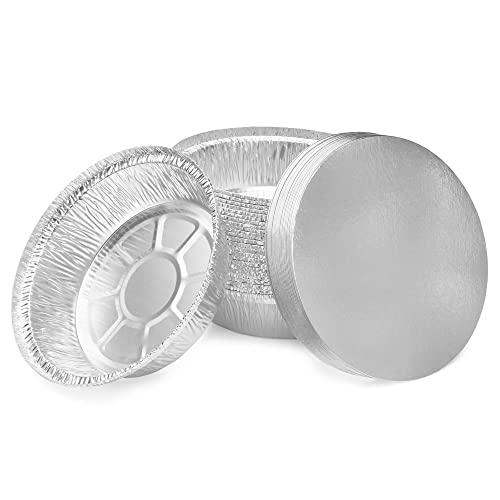 Miamex 25 Einweg-Schalen aus Aluminium, mit Deckel, für den Transport von Lebensmitteln – Einfrieren – Grill – Backen im Backofen – Kochen (750 ml) von Miamex