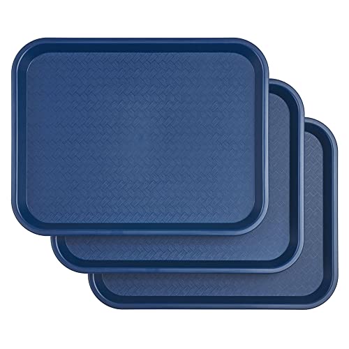 Tablett, rechteckig, Kunststoff, Blau, 3 Stück von Miamex