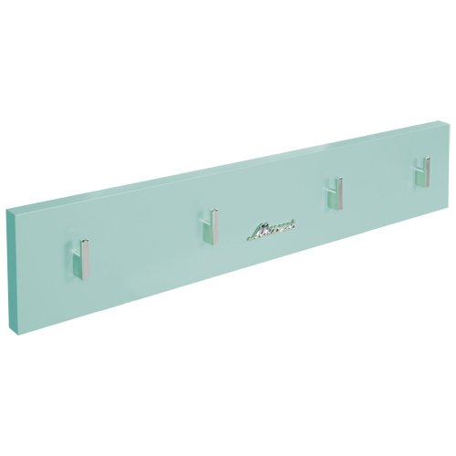 Miami 715703MI Wangarderobe mit 4 Haken, quer, Holz, Mint, 2,2 x 80 x 14 cm von Phoenix