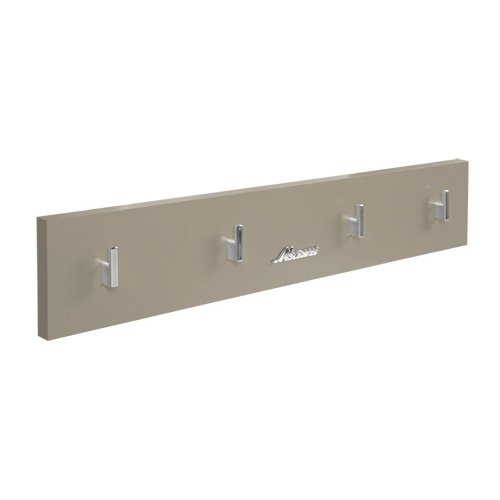 Miami 715703TP Wangarderobe mit 4 Haken, quer, Holz, Taupe, 2.2 x 80 x 14 cm von Miami