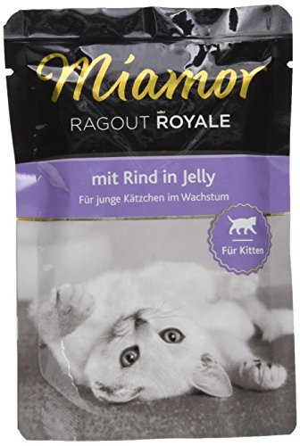 Miamor Katzenfutter Ragout Royal für Kitten mit Rind 100 g, 22er Pack (22 x 100 g) von Miamor