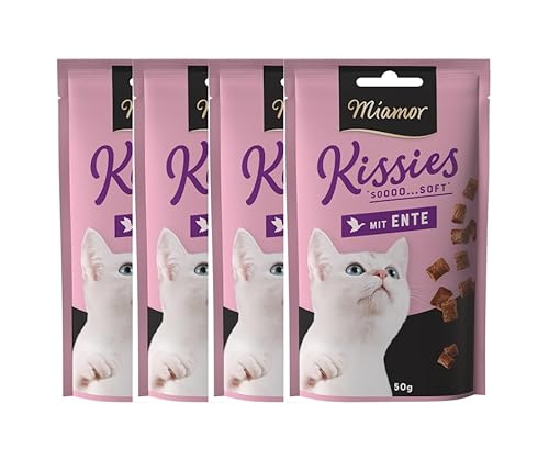 Miamor Kissies mit Ente | Softer Snack für Katzen | Zum Verwöhnen & Belohnen | Getreidefrei und ohne Zuckerzusatz | 4x50g Miamor Kissies mit Ente | Softer Snack für Katzen | Zum Verwöhnen & Belohnen | Getreidefrei und ohne Zuckerzusatz | 4x50g von Miamor