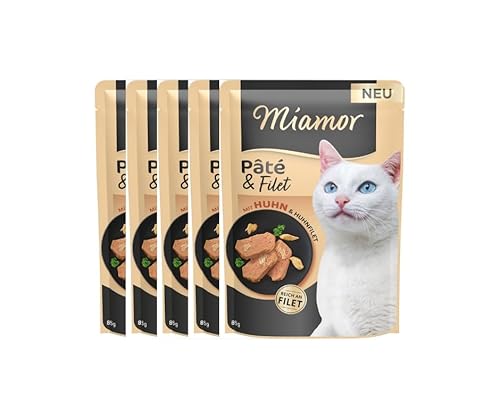 Miamor Pâté & Filet | mit Huhn & Huhnfilet | Getreide- und zuckerfrei | ohne Farb- und Konservierungsstoffe | im Frischebeutel | 5 x 85g Miamor Pâté & Filet | mit Huhn & Huhnfilet | Getreide- und zuckerfrei | ohne Farb- und Konservierungsstoffe | im Frischebeutel | 5 x 85g von Miamor