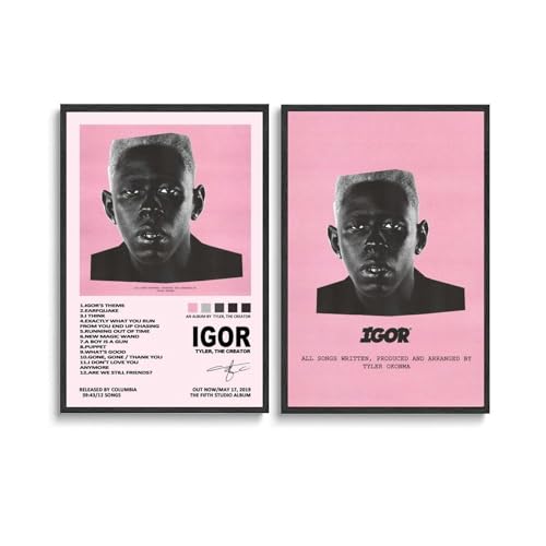 2 PCS Tyler The Creator Poster Igor Music Album Cover Poster Für Zimmer, Ästhetische Leinwand-Wandkunst, Schlafzimmer-Dekor Poster 16x24inch(40x60cm) von Mianm