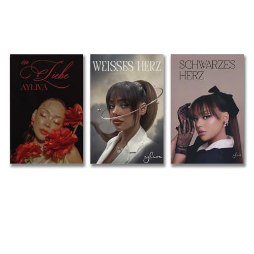 A Set Of 3 Ayliva Poster Singer Music Album Cover Poster Für Zimmer, Ästhetische Leinwand-Wandkunst, Schlafzimmer-Dekor Poster 08x12inch(20x30cm)-3pcs von Mianm