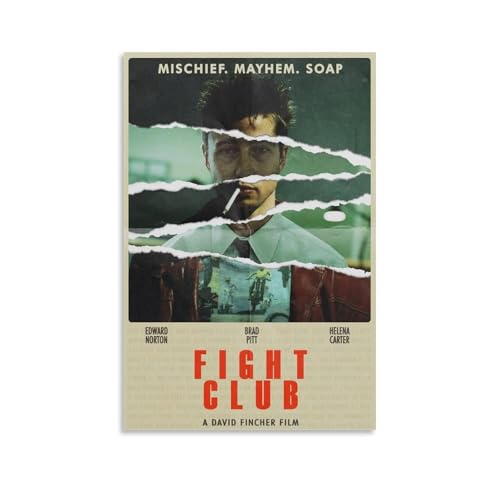 Fight Poster Club Classic Movie Vintage Cover Für Zimmer, Ästhetische Leinwand-Wandkunst, Schlafzimmer-Dekor Poster 16x24inch(40x60cm) von Mianm