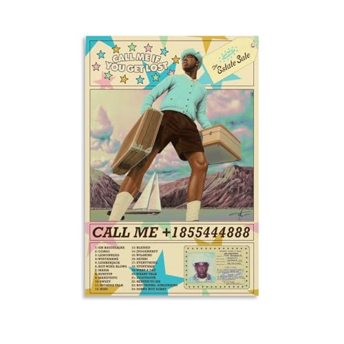 Tyler The Creator Poster Rapper Vintage Album Music Cover Für Zimmer, Ästhetische Leinwand-Wandkunst, Schlafzimmer-Dekor Poster 16x24inch(40x60cm) von Mianm